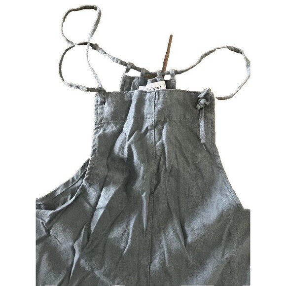 Vanilla Star Gray Grey Jumpsuit Linen Blend XS Casual Boho Lounge Wide Leg - Picture 2 of 6